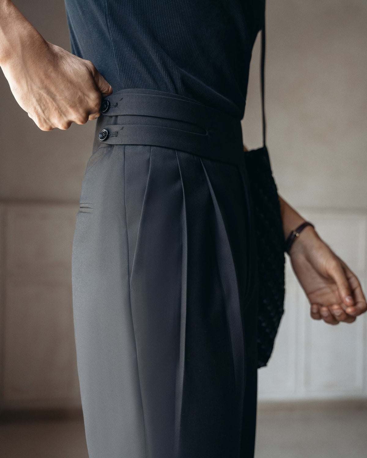 Andorra High-Waist Gurkha Trouser